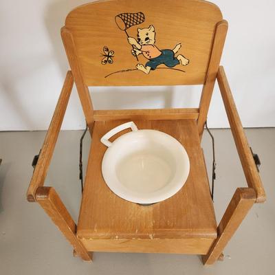 Vintage Child's Portable Potty Folding for easy storage