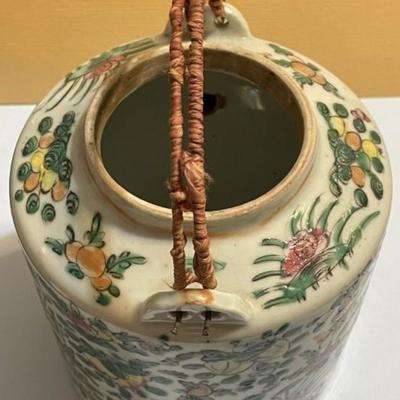 Chinese 19th. Century Famille Rose Teapot Preowned from an Estate as Pictured. No Lid & Small Fleck at the Nozzle.