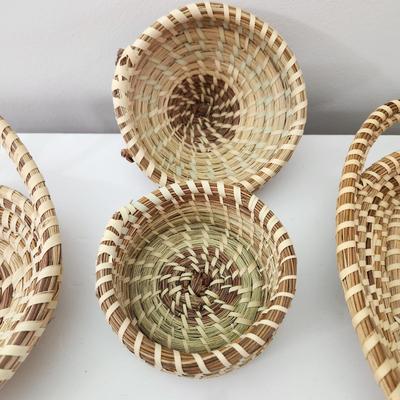 Lot of 3 Sweetgrass baskets