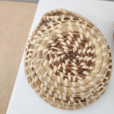 Lot of 3 Sweetgrass baskets