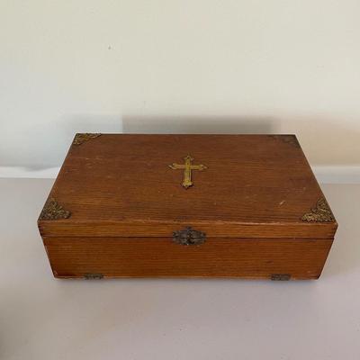Antique Catholic Last Rites Traveling Altar Box