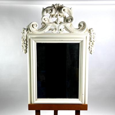 1101 Antique Painted Framed Mirror w/Foam Carved Ornamental Decor