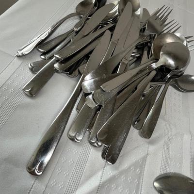 Large lot of stainless flatware
