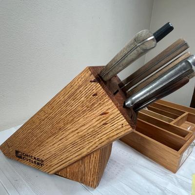 Tray and block of flatware