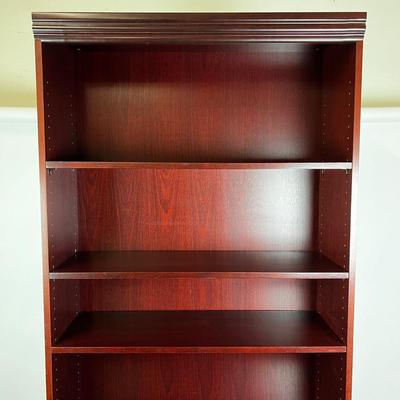 1104 Two Door Solid Mahogany 7ft Bookshelf