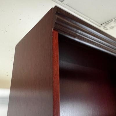 1104 Two Door Solid Mahogany 7ft Bookshelf