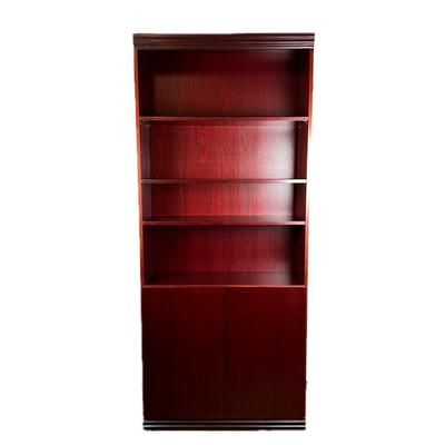 1104 Two Door Solid Mahogany 7ft Bookshelf