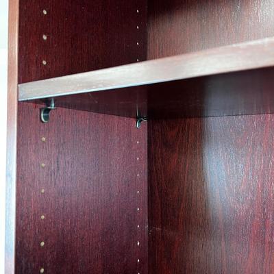 1104 Two Door Solid Mahogany 7ft Bookshelf