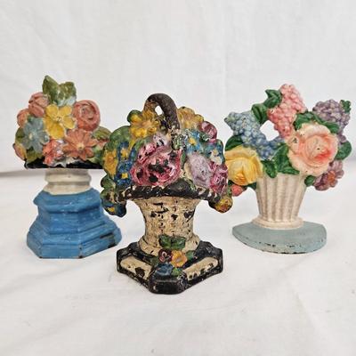 Petite Floral Cast Iron Door Stops (DR-DW)