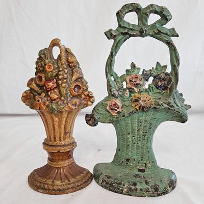 Floral Baskets Cast Iron Door Stops (DR-DW)