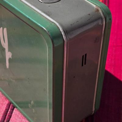 Vintage Green Metal Lunchbox