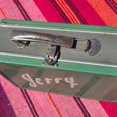 Vintage Green Metal Lunchbox