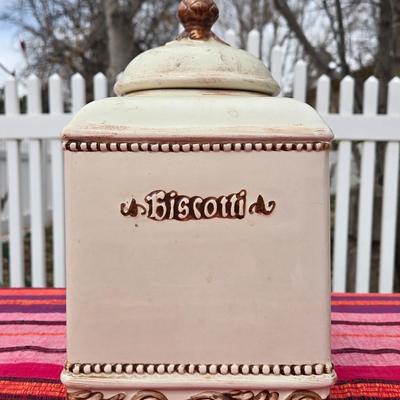 Ceramic Biscotti Cannister
