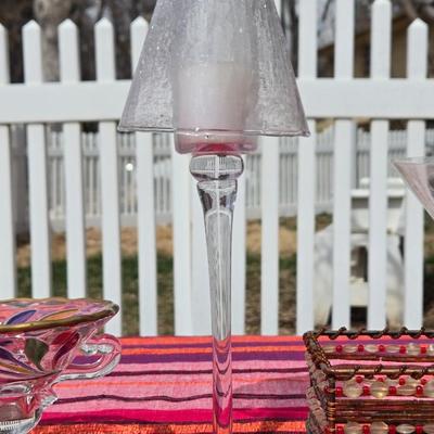 Glass and Candleholder Lot