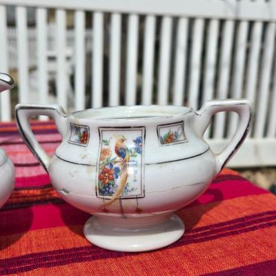 Vintage Royal Rochester Fraunfelter Hand Decorated Coffee China Service Set 'Golden Pheasant'