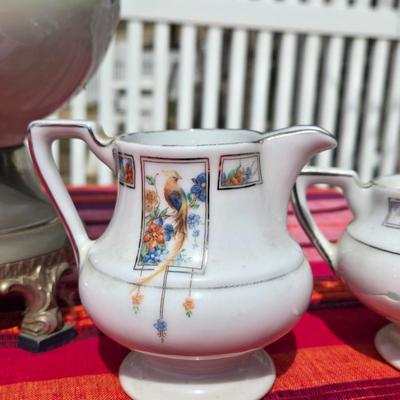 Vintage Royal Rochester Fraunfelter Hand Decorated Coffee China Service Set 'Golden Pheasant'