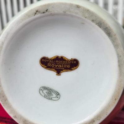 Vintage Royal Rochester Fraunfelter Hand Decorated Coffee China Service Set 'Golden Pheasant'