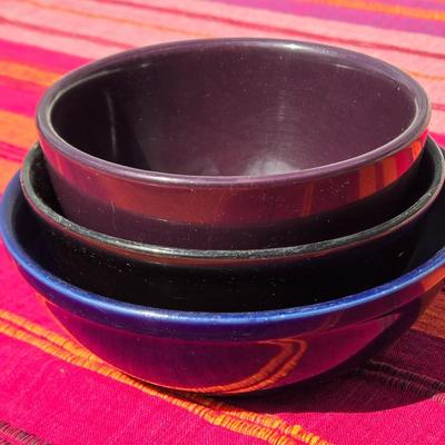 (3) Ceramic Kitchen Bowls