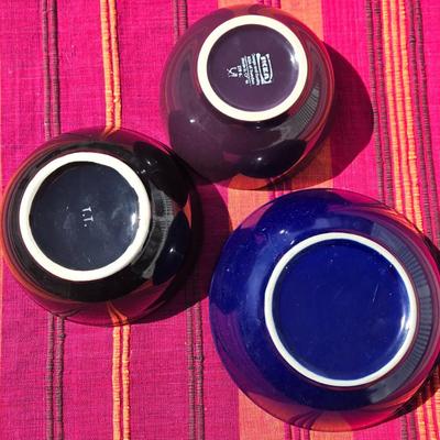 (3) Ceramic Kitchen Bowls