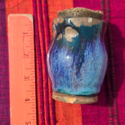 Signed Pottery with Cork Top
