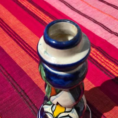 Made in Mexico Ceramic Handpainted Candleholder