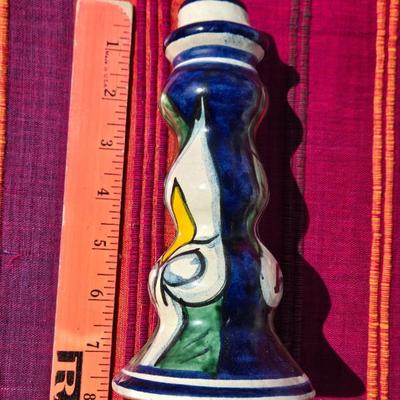 Made in Mexico Ceramic Handpainted Candleholder