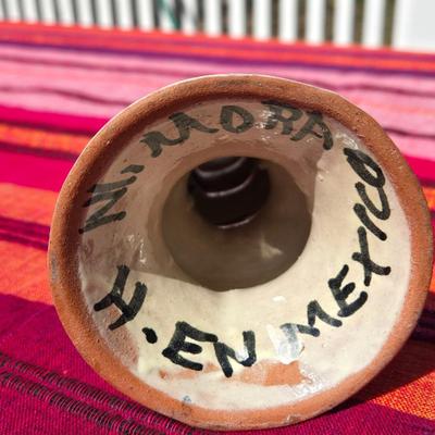 Made in Mexico Ceramic Handpainted Candleholder