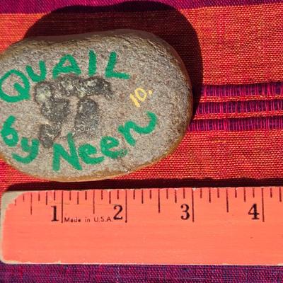 Handpainted Art Rock Signed by Artist