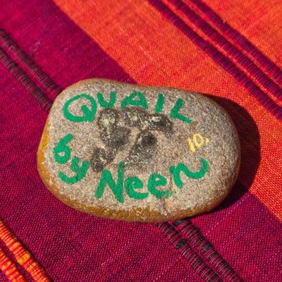 Handpainted Art Rock Signed by Artist