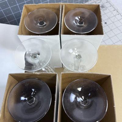 DIAMANT Blown Crystal Stemware (6) 10 Once Goblets in Original Box,