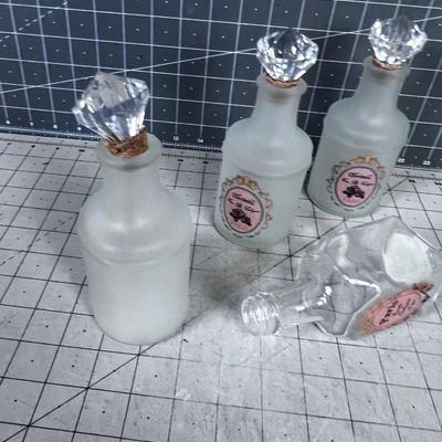 Potion Bottles, New (3) have stoppers. (4 Total) 