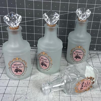 Potion Bottles, New (3) have stoppers. (4 Total) 