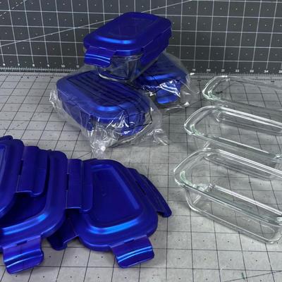 (6) Lock & Lock Glass Containers NEW Smaller 