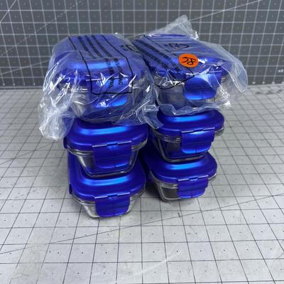 (6) Lock & Lock Glass Containers NEW Smaller 