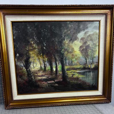 Oil on Canvas Pond Serene, by Wouters 