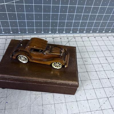 Walnut Car Box, Old Timey Car
