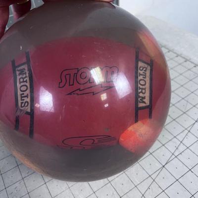 STROM Bowling Ball Clear with Football inside