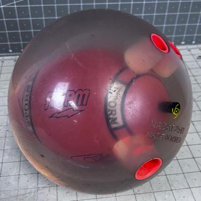 STROM Bowling Ball Clear with Football inside