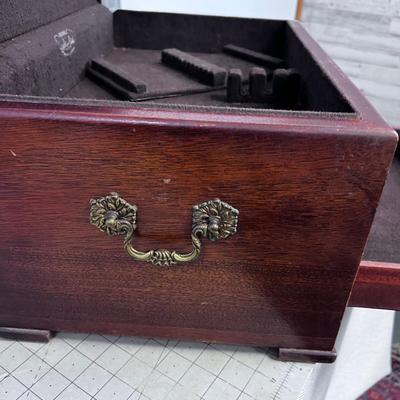 Antique Silverware Chest Mahogany 