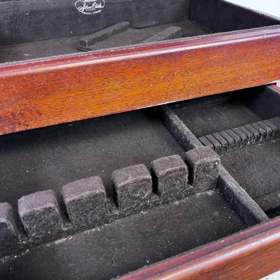 Antique Silverware Chest Mahogany 