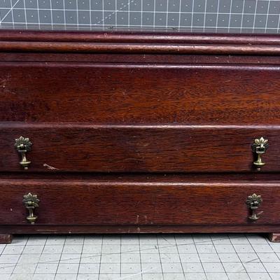 Antique Silverware Chest Mahogany 