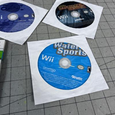 6 Wii games no cases