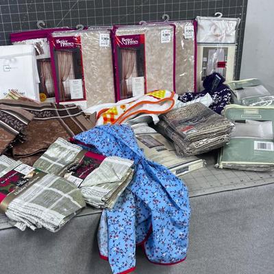 New Drape Panels, Napkins, Shower Liner