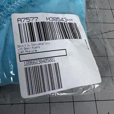 (4) Denim & Company Embellished Collars and Sequined Accents NEW 