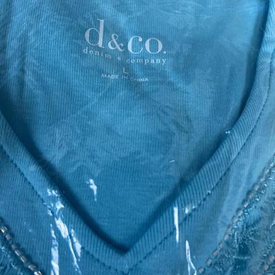 (4) Denim & Company Embellished Collars and Sequined Accents NEW 