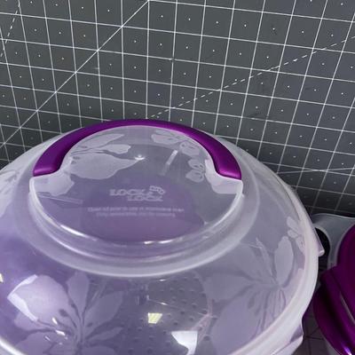 Lock & Lock Containers, Plastic, Salad and Microwave