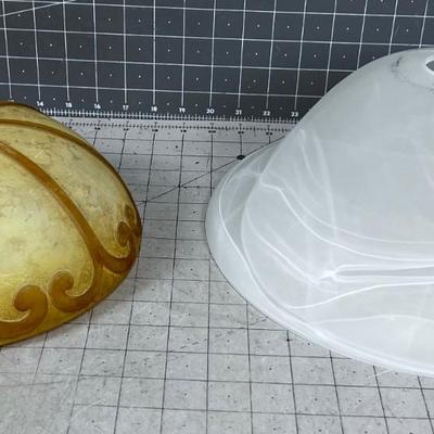 2 Glass or Light / Lamp Shades. 