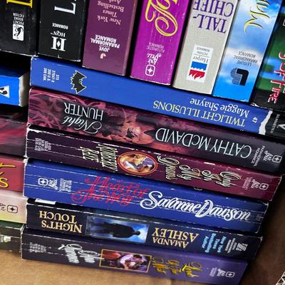Tray of Books, Mostly Romance Novels