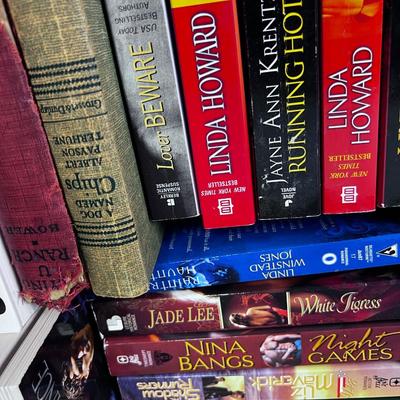 Tray of Books, Mostly Romance Novels