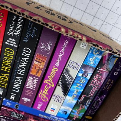 Tray of Books, Mostly Romance Novels